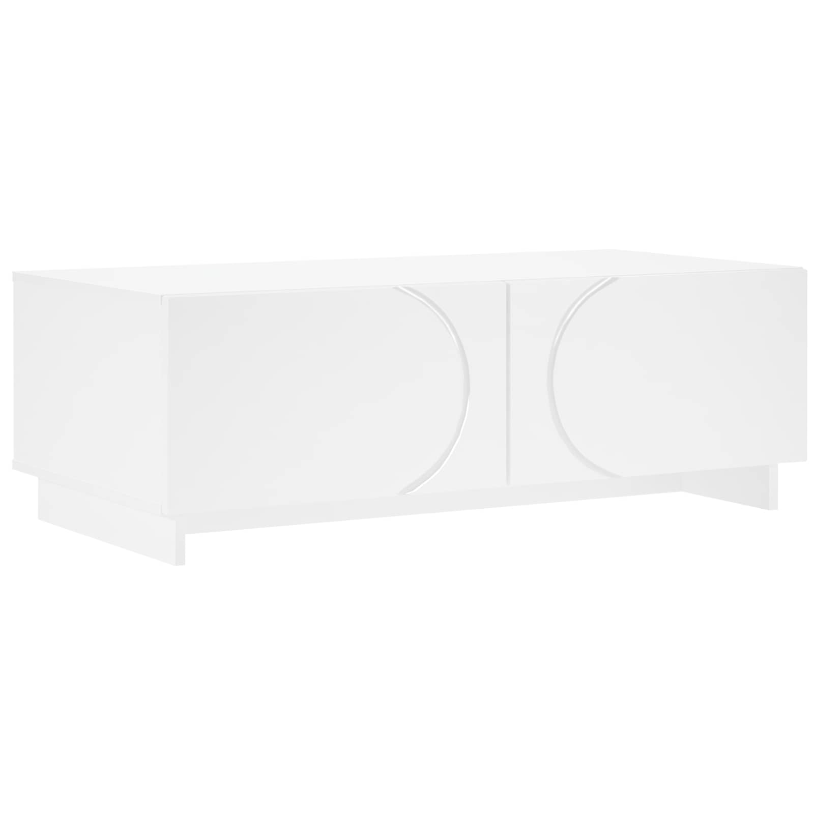 vidaXL Stolik kawowy Biały 102 x 50,5 x 35 cm Płyta meblowa