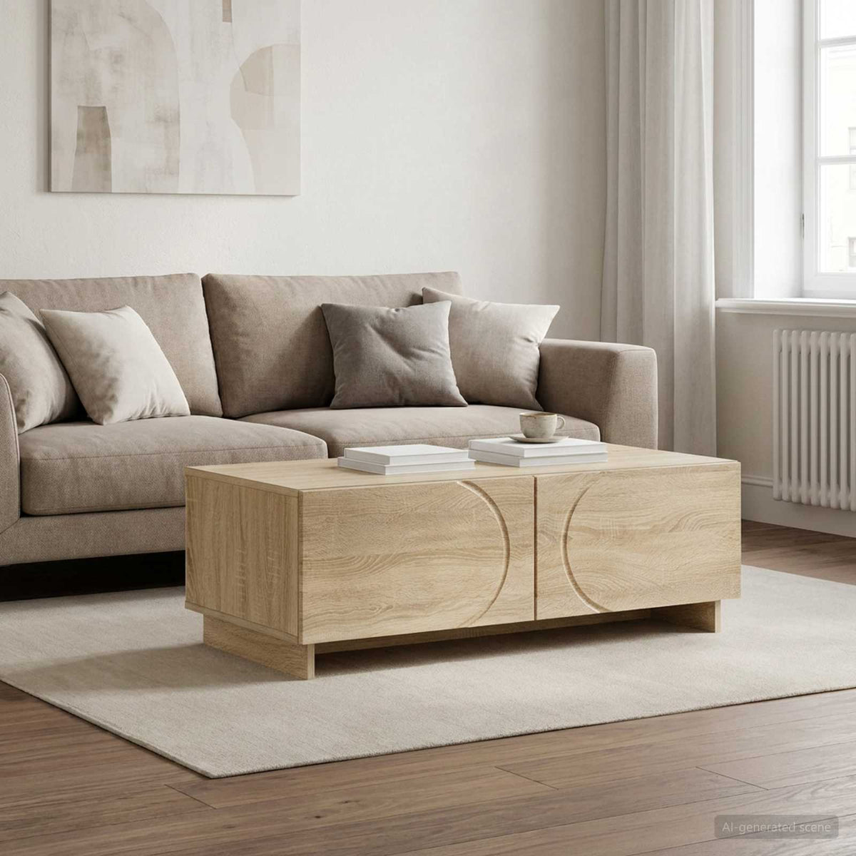 vidaXL Stolik kawowy dąb Sonoma 102 x 50,5 x 35 cm Płyta meblowa