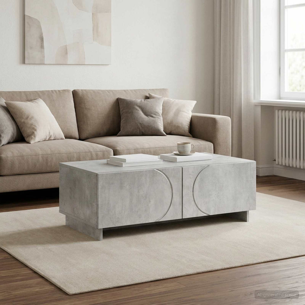 vidaXL Stolik kawowy Betonowy szary 102 x 50,5 x 35 cm Płyta meblowa