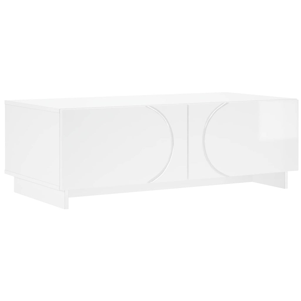 vidaXL Stolik kawowy Biały wysoki połysk 102 x 50,5 x 35 cm