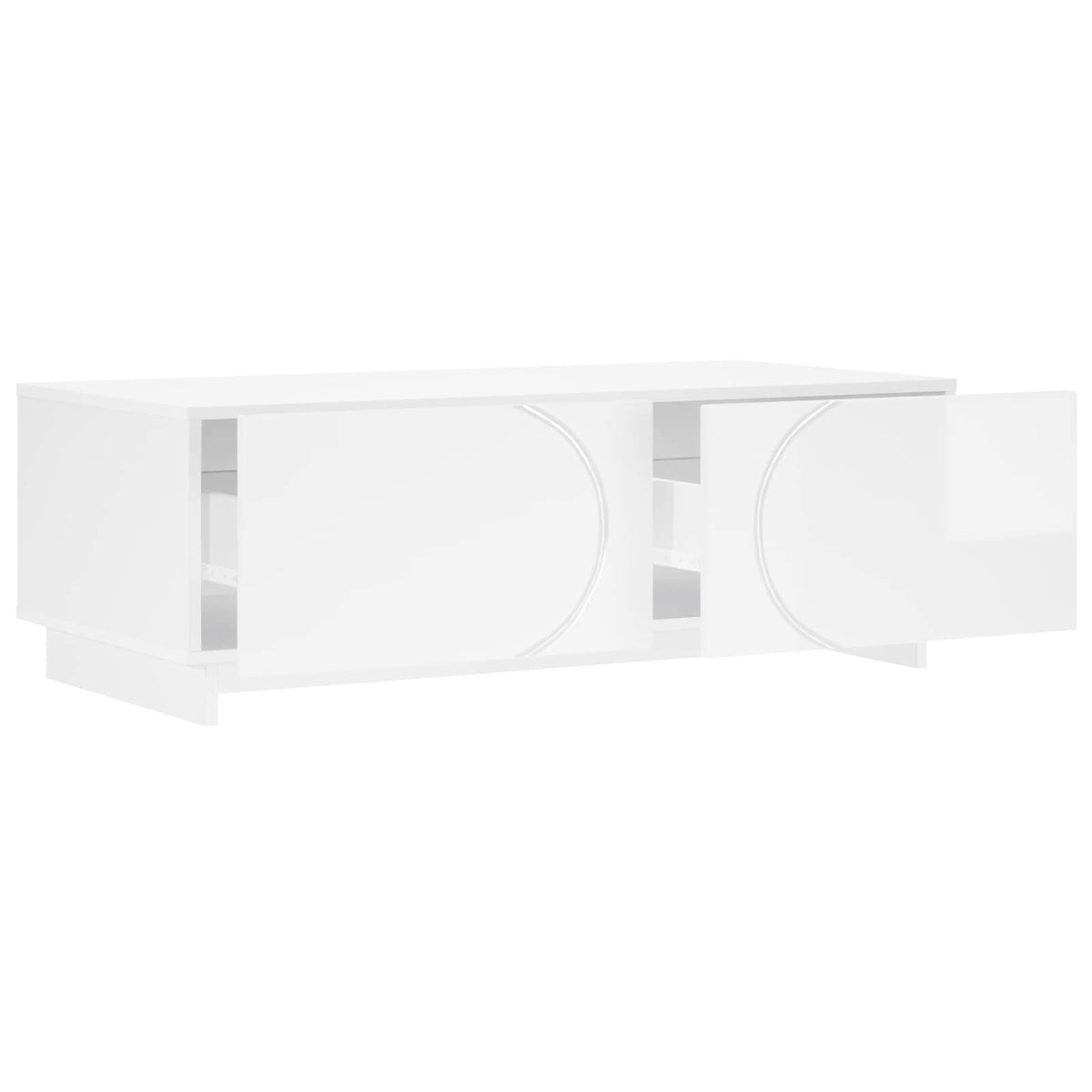 vidaXL Stolik kawowy Biały wysoki połysk 102 x 50,5 x 35 cm