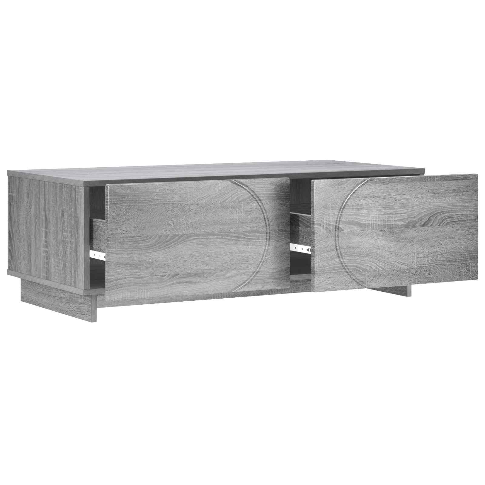 vidaXL Stolik kawowy Szary Sonoma 102 x 50,5 x 35 cm Płyta meblowa