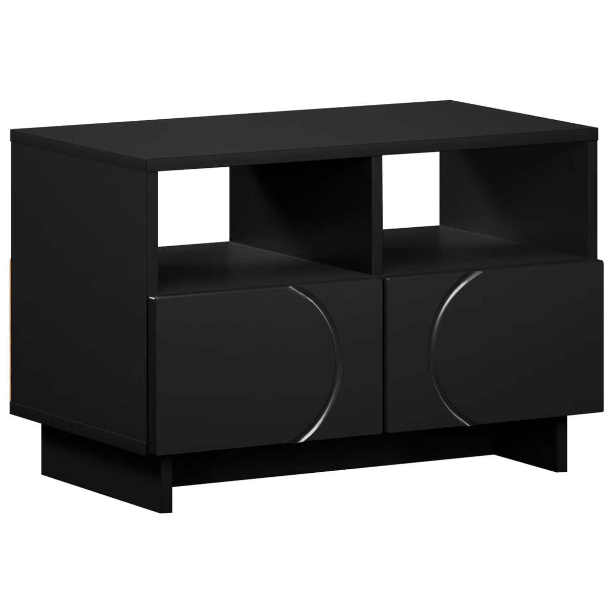 vidaXL Stół pod telewizor 60 x 34,5 x 40 cm Czarny Drewno inżynieryjne
