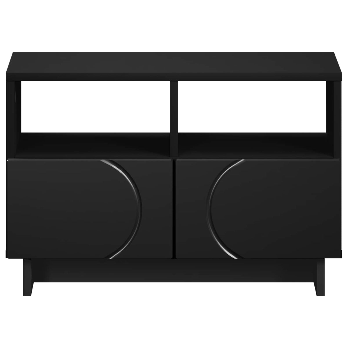 vidaXL Stół pod telewizor 60 x 34,5 x 40 cm Czarny Drewno inżynieryjne