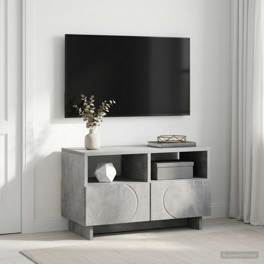 vidaXL Stół pod telewizor 60 x 34,5 x 40 cm Betonowy szary