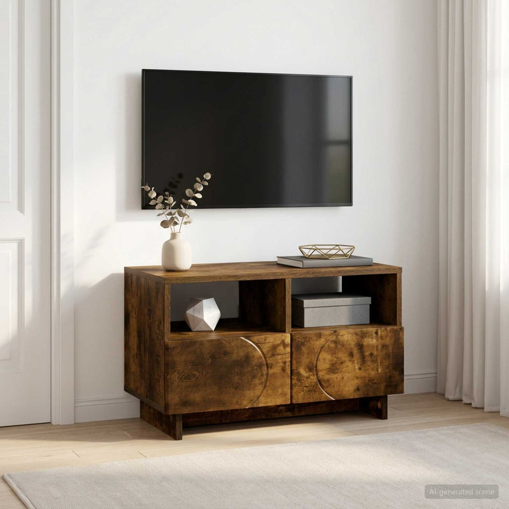 vidaXL Stół pod telewizor 60 x 34.5 x 40 cm Dąb wędzony