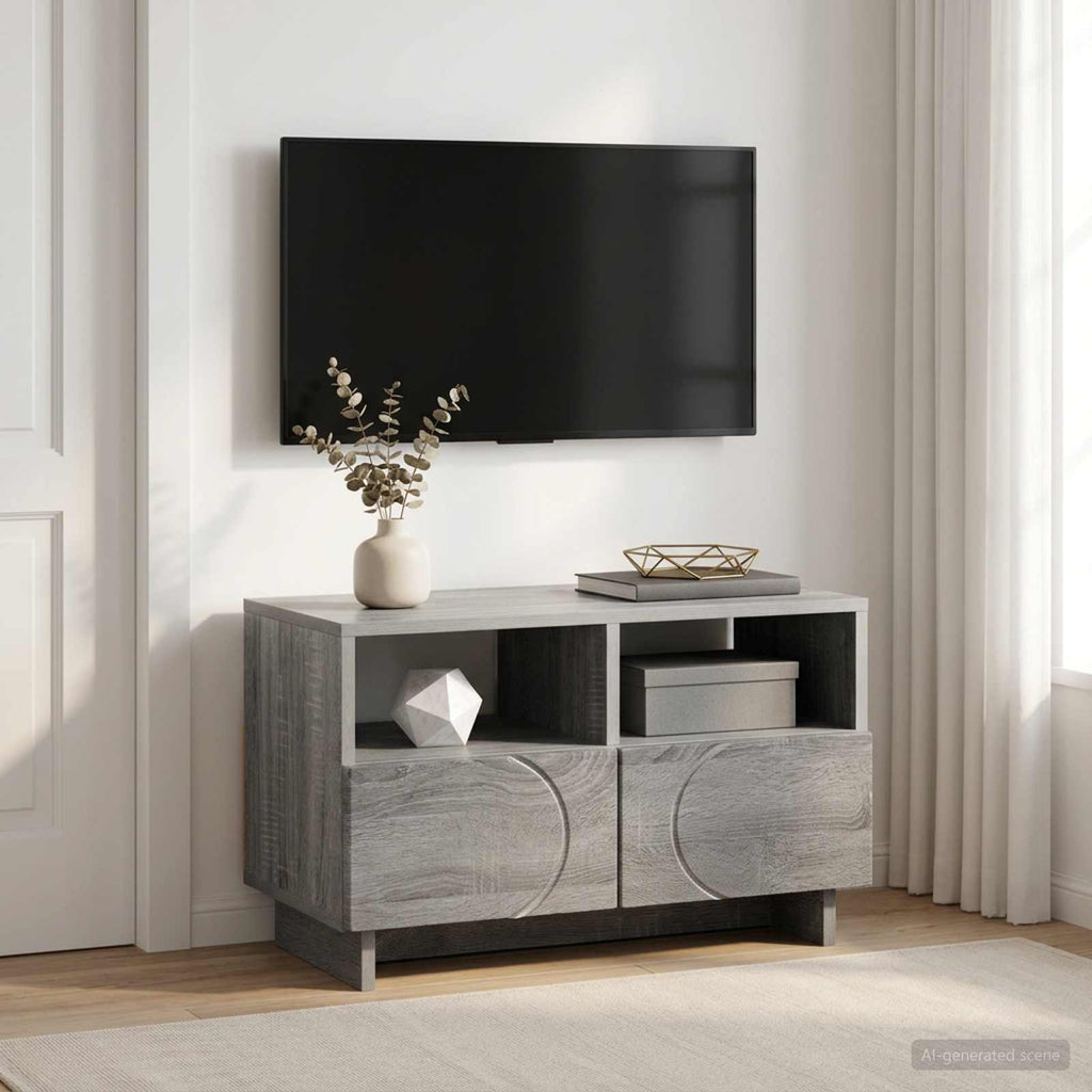 vidaXL Stół pod telewizor 60 x 34,5 x 40 cm Szary Sonoma