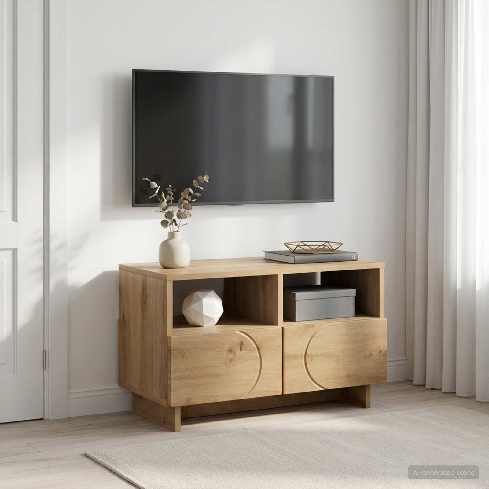 vidaXL Stół pod telewizor 60 x 34.5 x 40 cm Dąb artisan