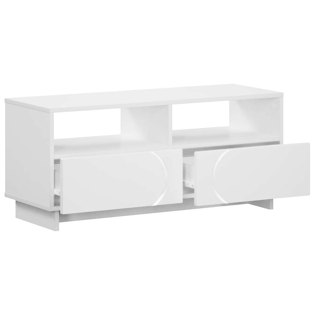 vidaXL Stół pod telewizor 90 x 34.5 x 40 cm Biały Drewno inżynieryjne
