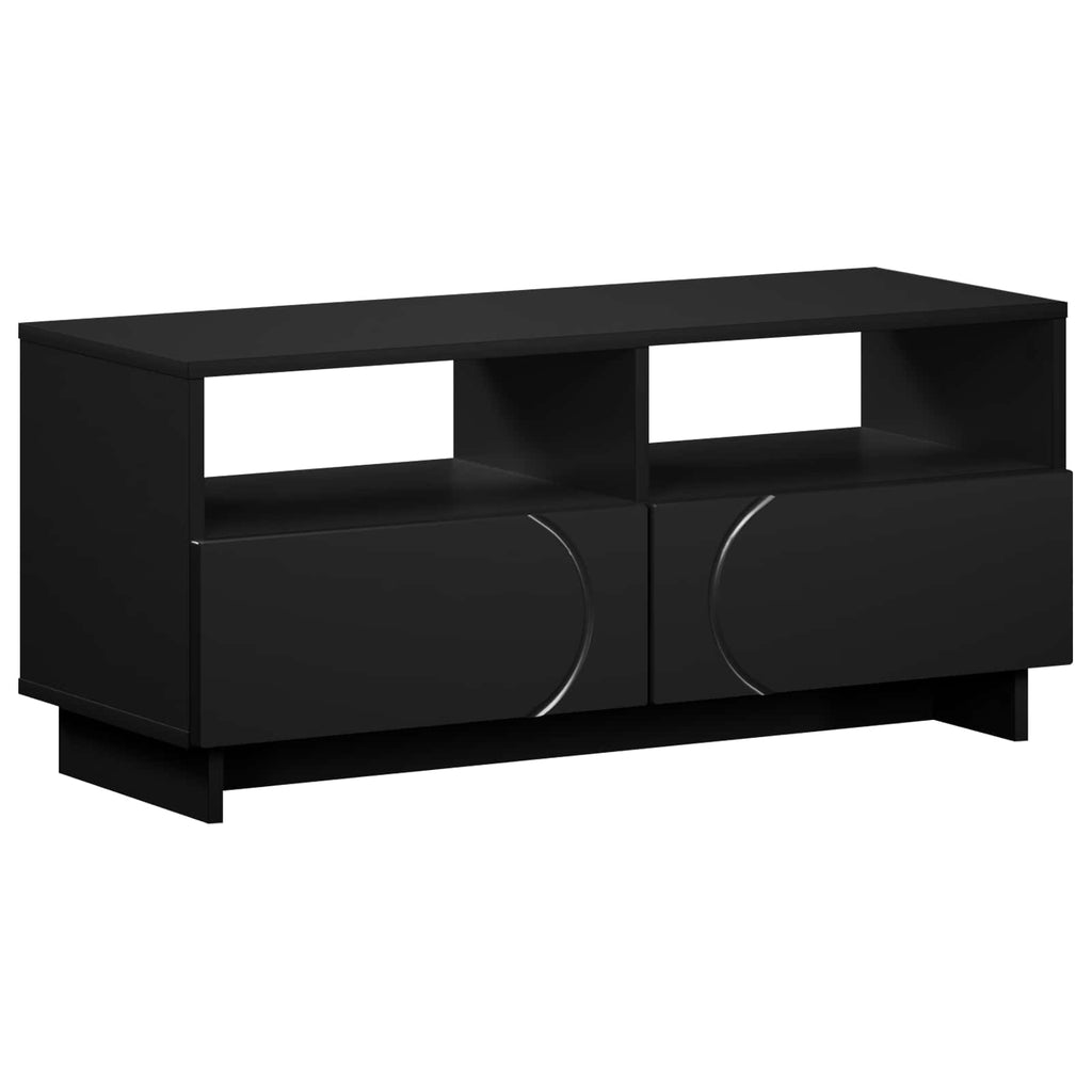 vidaXL Stół pod telewizor 90 x 34.5 x 40 cm Czarny Drewno inżynieryjne