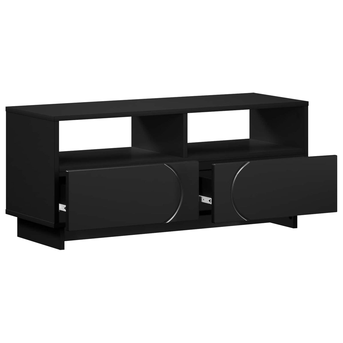 vidaXL Stół pod telewizor 90 x 34.5 x 40 cm Czarny Drewno inżynieryjne