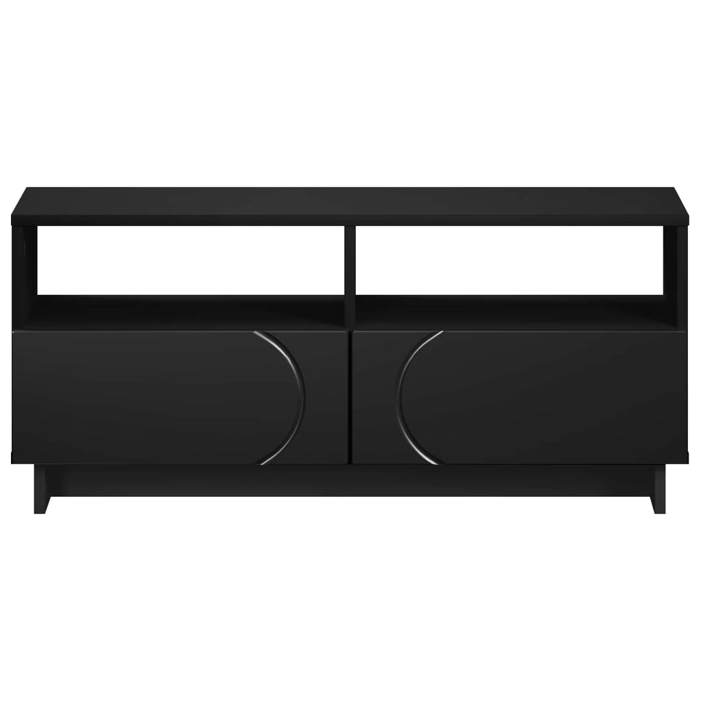 vidaXL Stół pod telewizor 90 x 34.5 x 40 cm Czarny Drewno inżynieryjne
