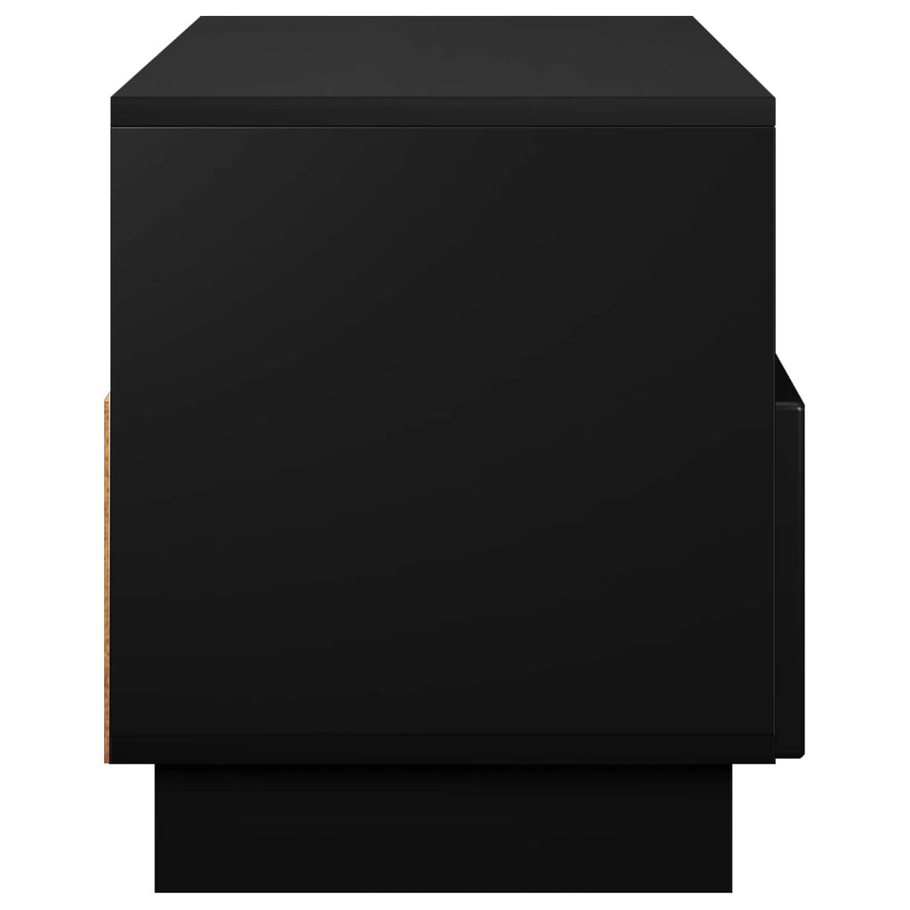 vidaXL Stół pod telewizor 90 x 34.5 x 40 cm Czarny Drewno inżynieryjne