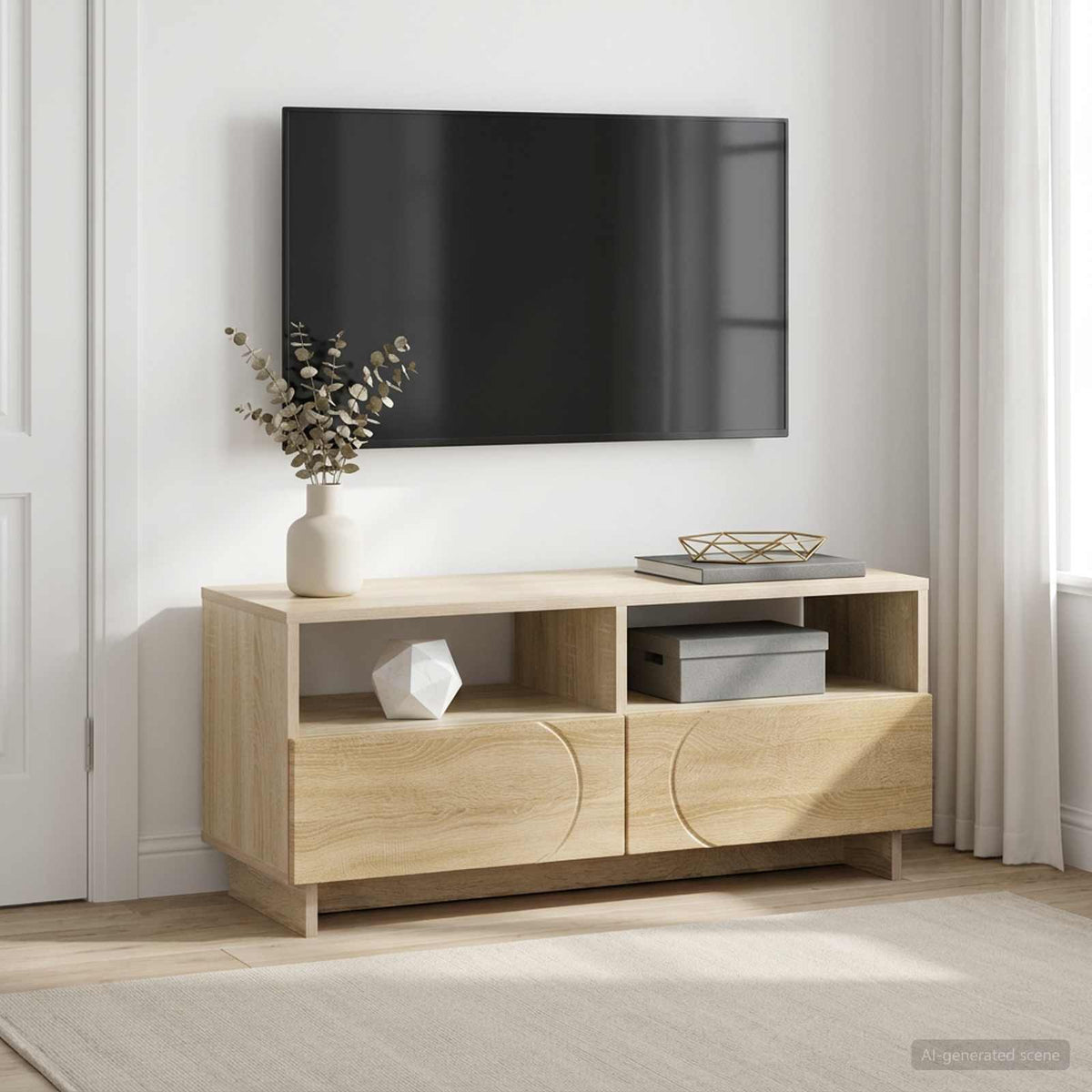vidaXL Stół pod telewizor 90 x 34.5 x 40 cm Betonowy szary