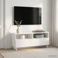 vidaXL Stół pod telewizor 90 x 34.5 x 40 cm Biały wysoki połysk