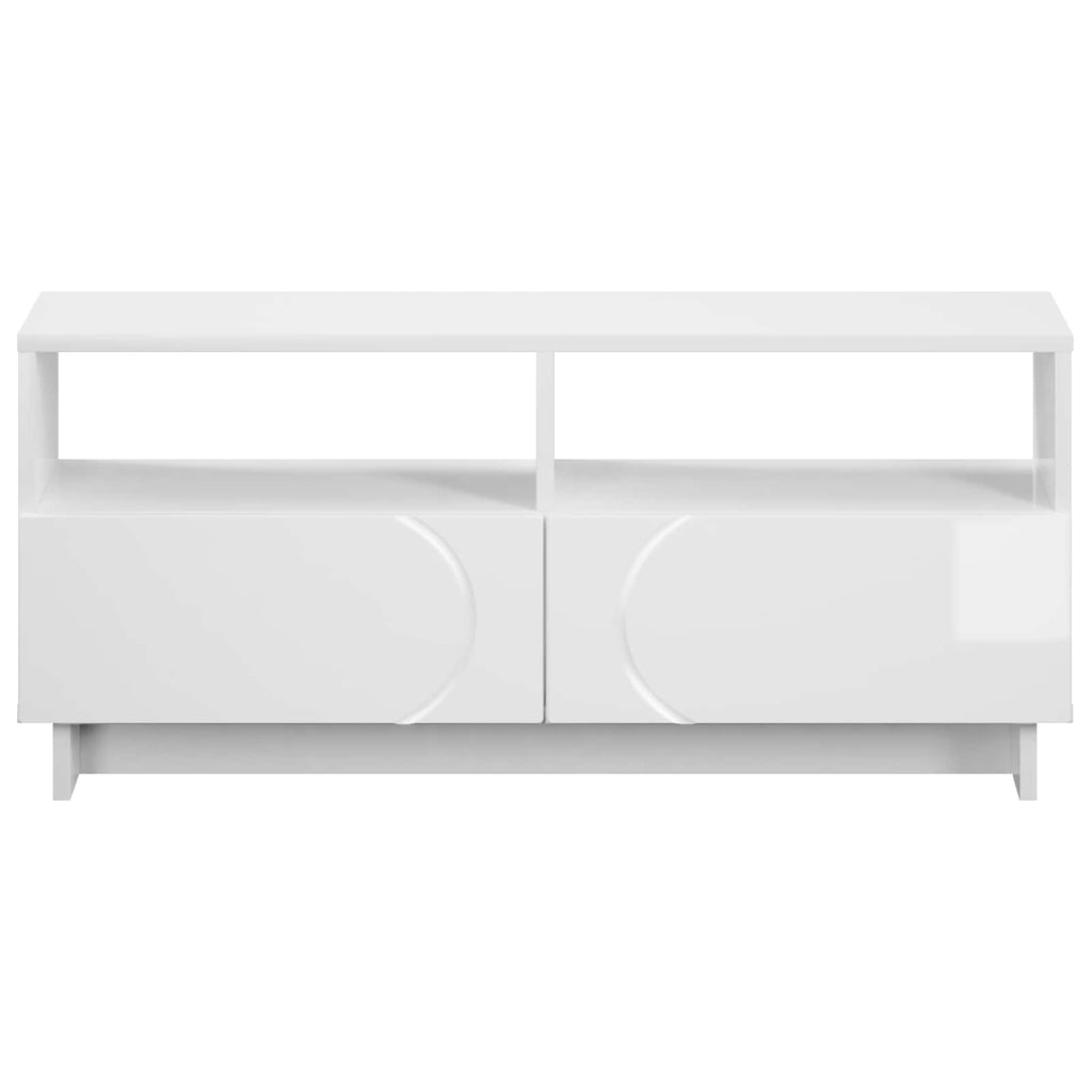 vidaXL Stół pod telewizor 90 x 34.5 x 40 cm Biały wysoki połysk