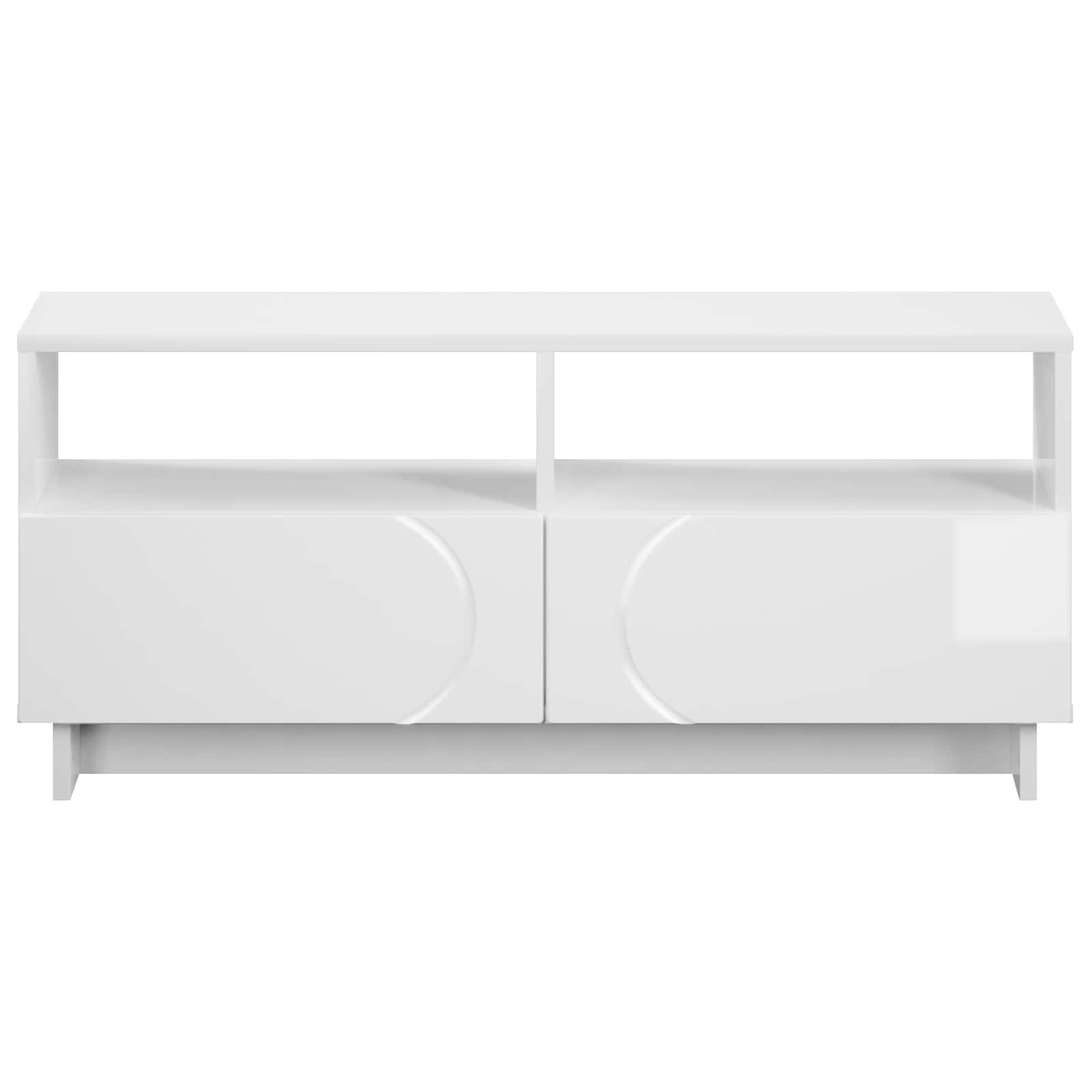 vidaXL Stół pod telewizor 90 x 34.5 x 40 cm Biały wysoki połysk