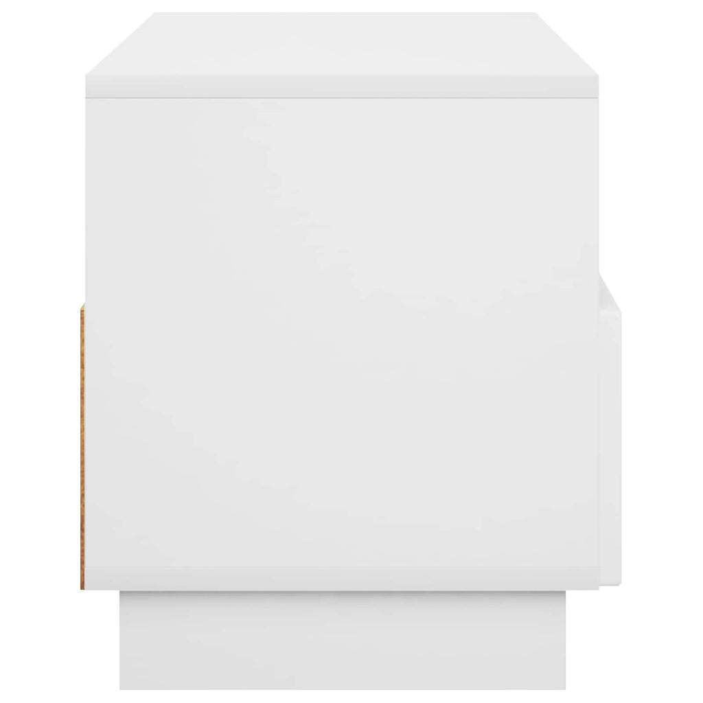 vidaXL Stół pod telewizor 90 x 34.5 x 40 cm Biały wysoki połysk