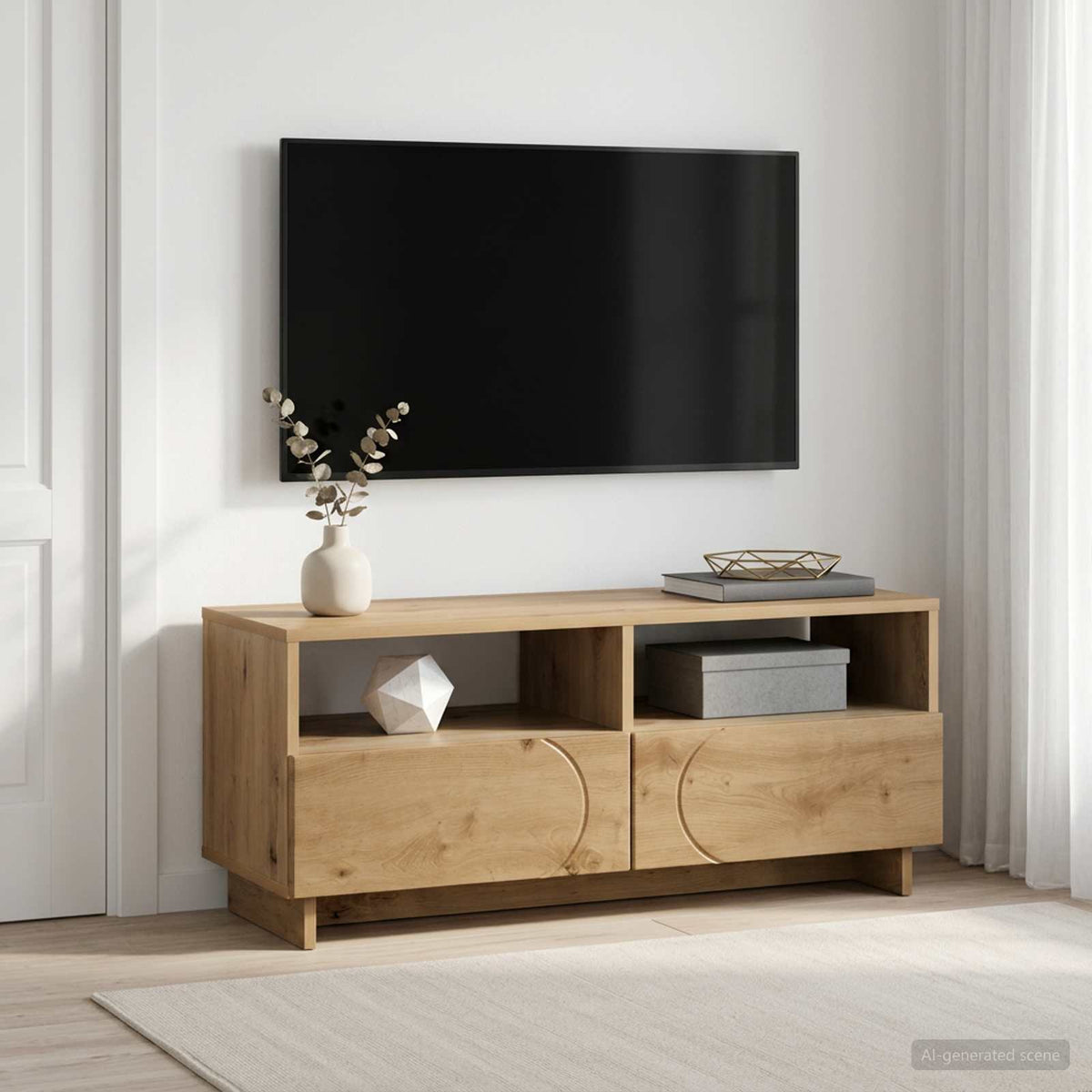 vidaXL Stół pod telewizor 90 x 34.5 x 40 cm Dąb artisan