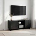 vidaXL Stół pod telewizor 90 x 34.5 x 40 cm Czarny Drewno inżynieryjne