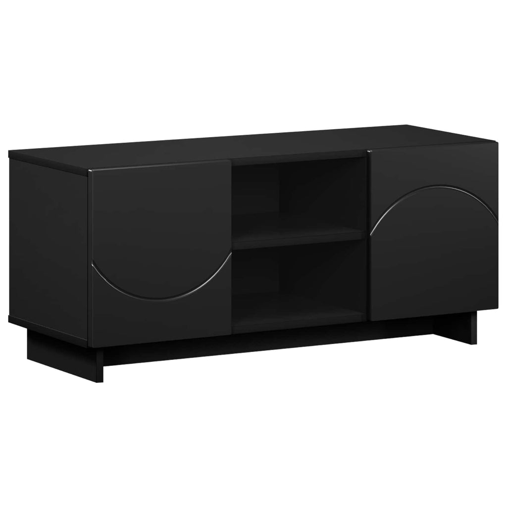 vidaXL Stół pod telewizor 90 x 34.5 x 40 cm Czarny Drewno inżynieryjne
