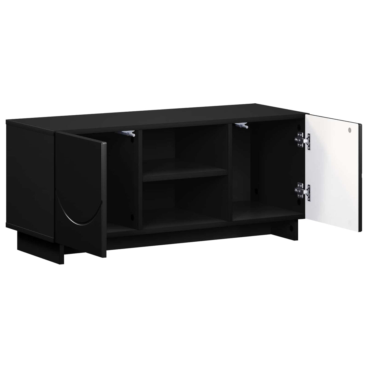 vidaXL Stół pod telewizor 90 x 34.5 x 40 cm Czarny Drewno inżynieryjne