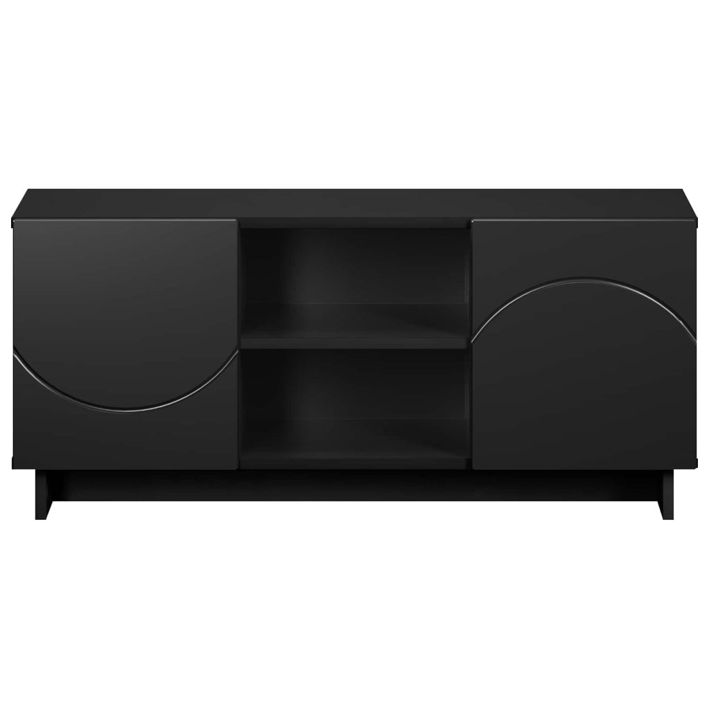 vidaXL Stół pod telewizor 90 x 34.5 x 40 cm Czarny Drewno inżynieryjne