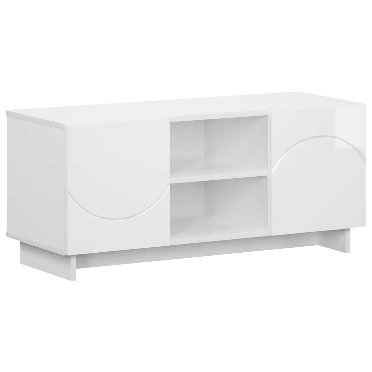 vidaXL Stół pod telewizor 90 x 34.5 x 40 cm Biały wysoki połysk