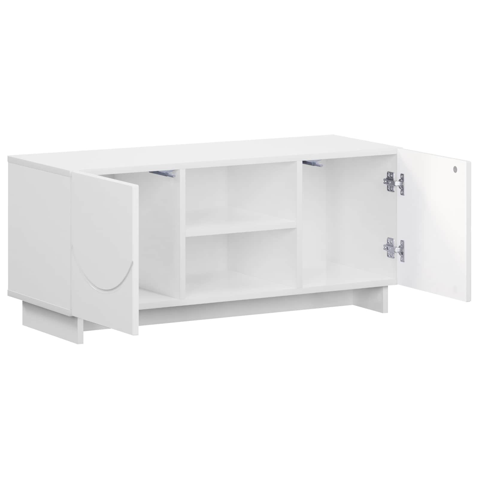 vidaXL Stół pod telewizor 90 x 34.5 x 40 cm Biały wysoki połysk