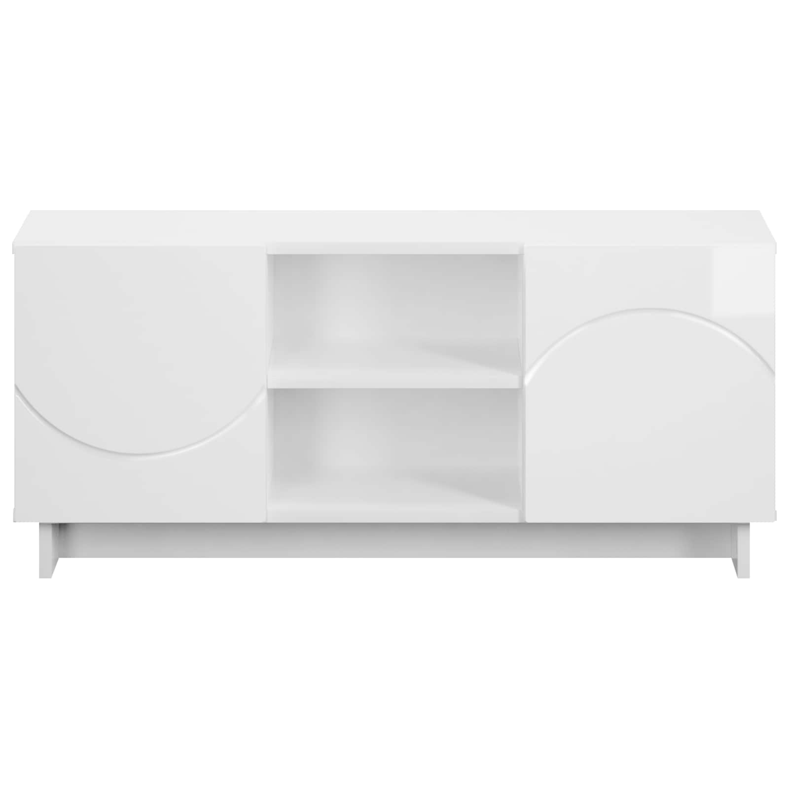 vidaXL Stół pod telewizor 90 x 34.5 x 40 cm Biały wysoki połysk
