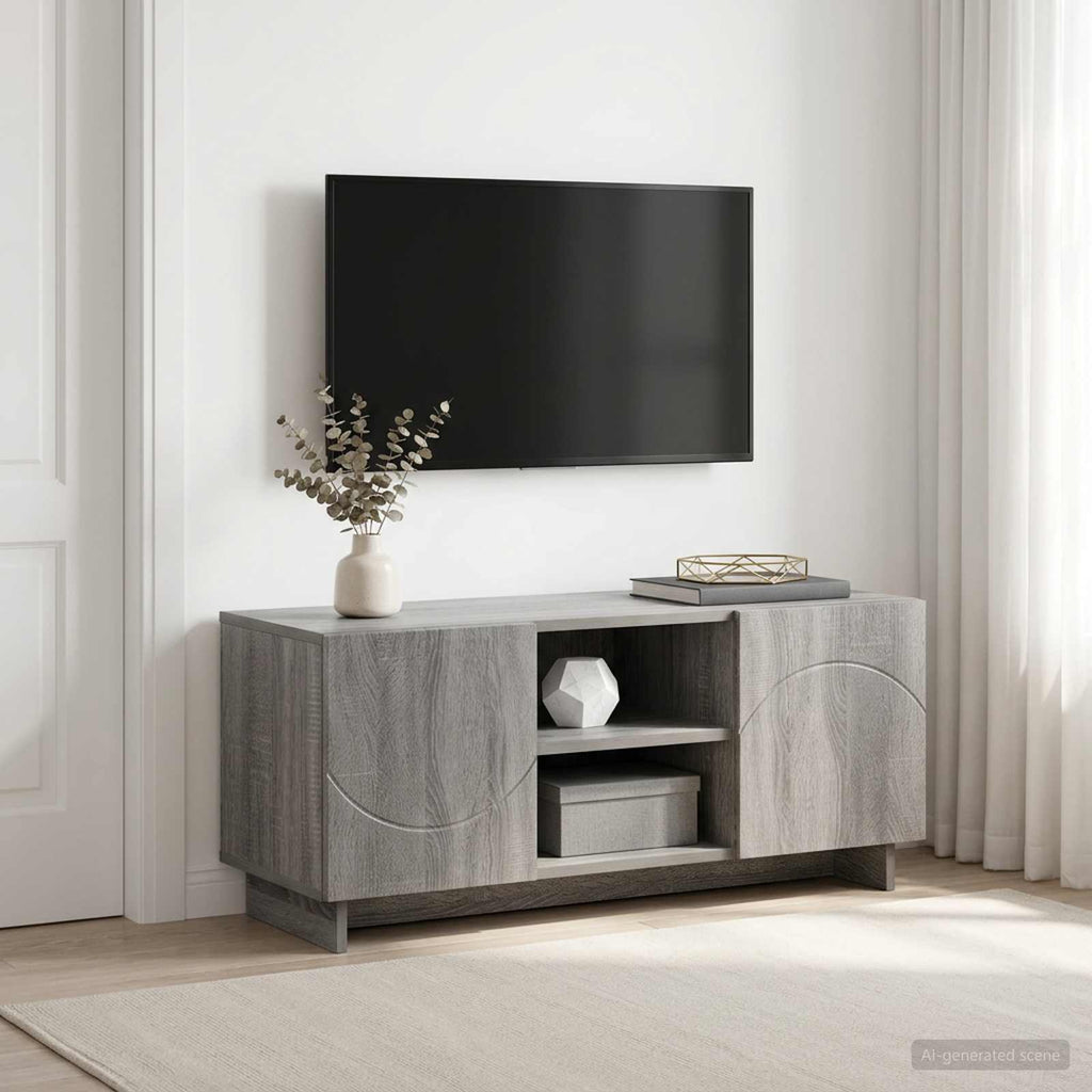vidaXL Stół pod telewizor 90 x 34.5 x 40 cm Szary Sonoma