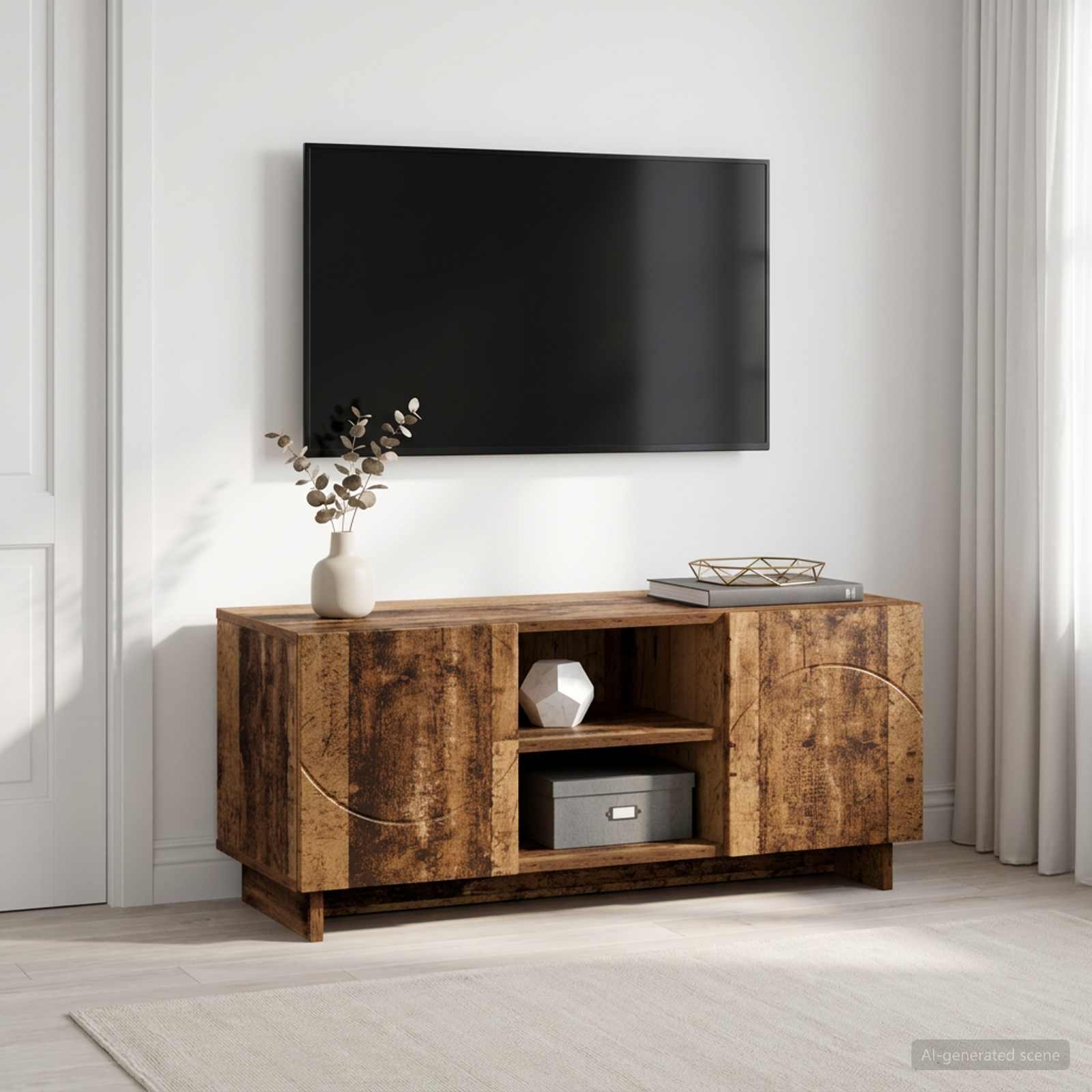 vidaXL Stół pod telewizor 90 x 34.5 x 40 cm Stare drewno