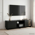 vidaXL Stół pod telewizor 140 x 34,5 x 40 cm Czarny