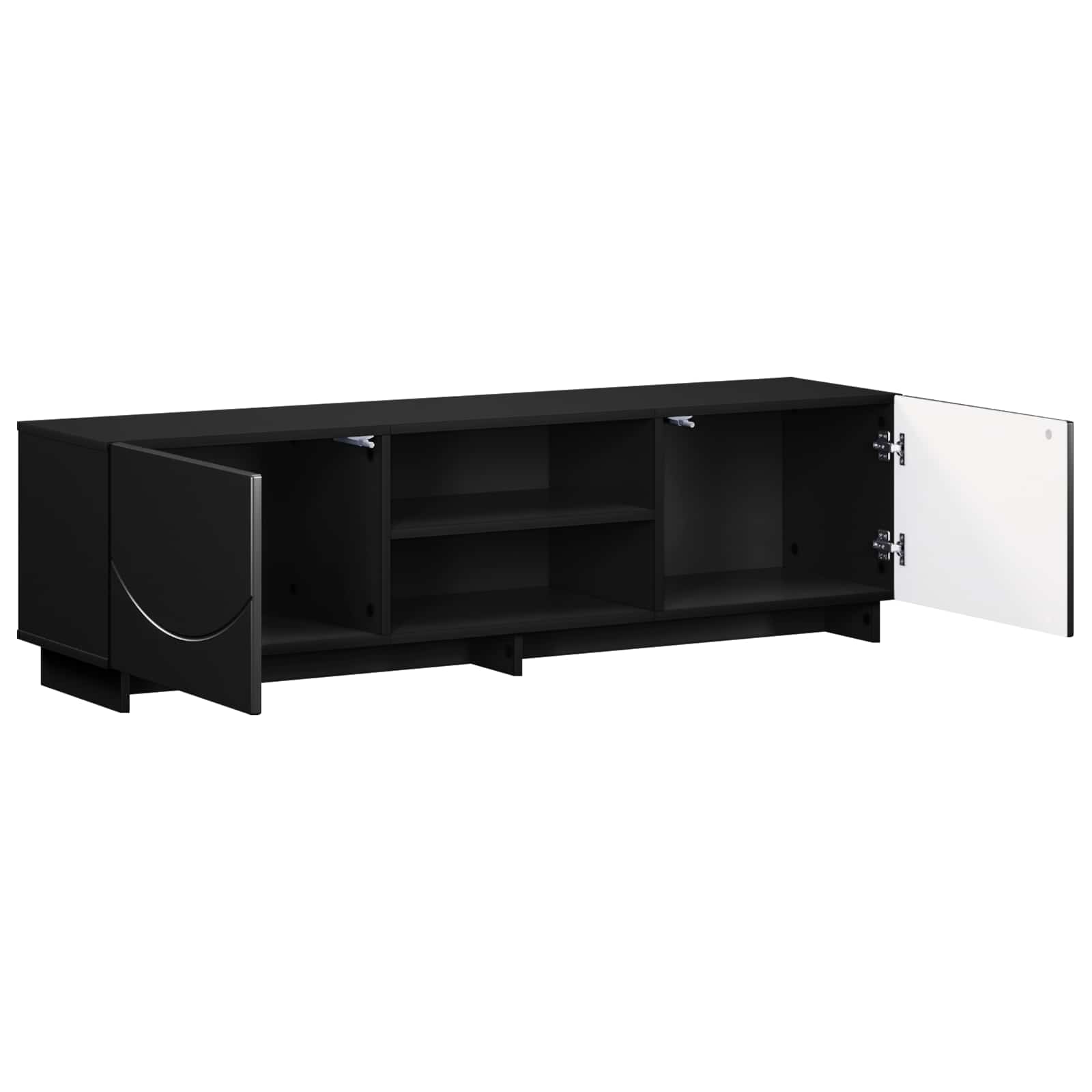 vidaXL Stół pod telewizor 140 x 34,5 x 40 cm Czarny