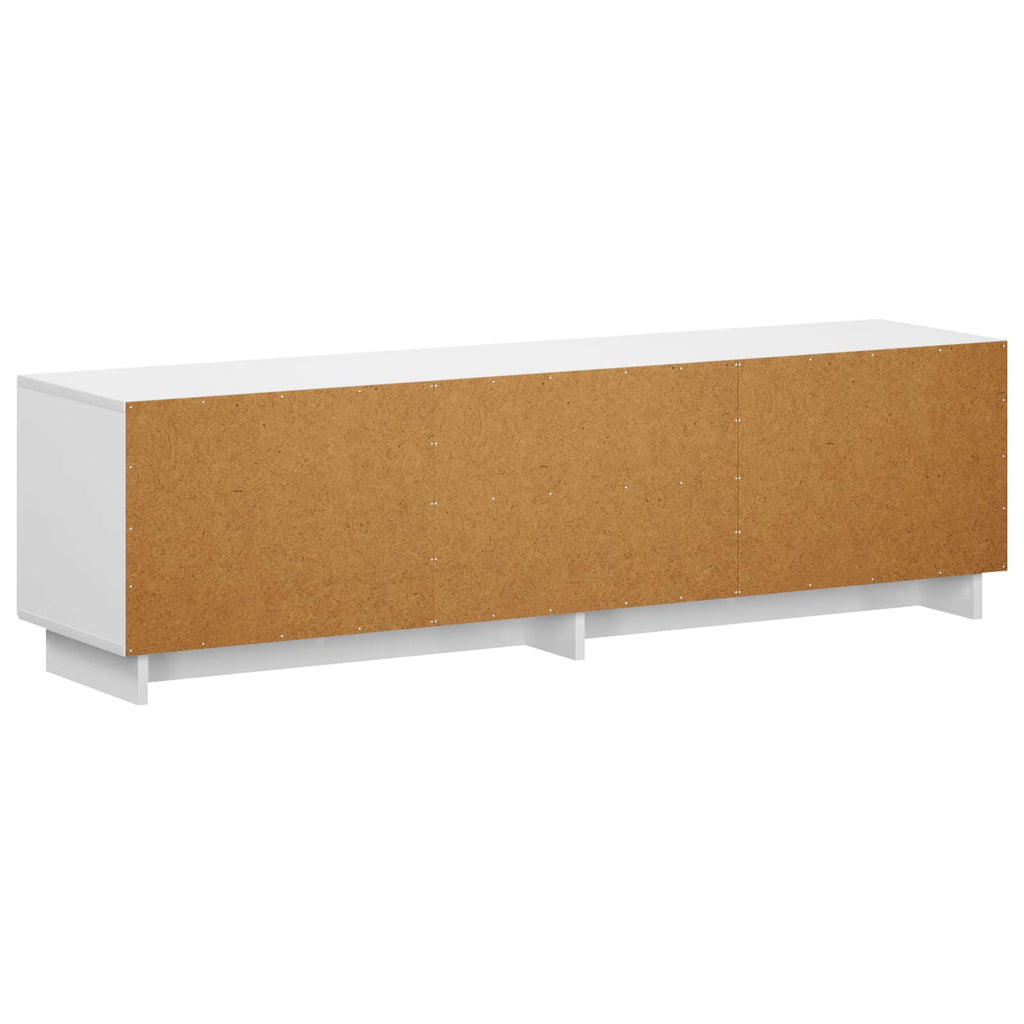 vidaXL Stół pod telewizor 140 x 34,5 x 40 cm Biały wysoki połysk