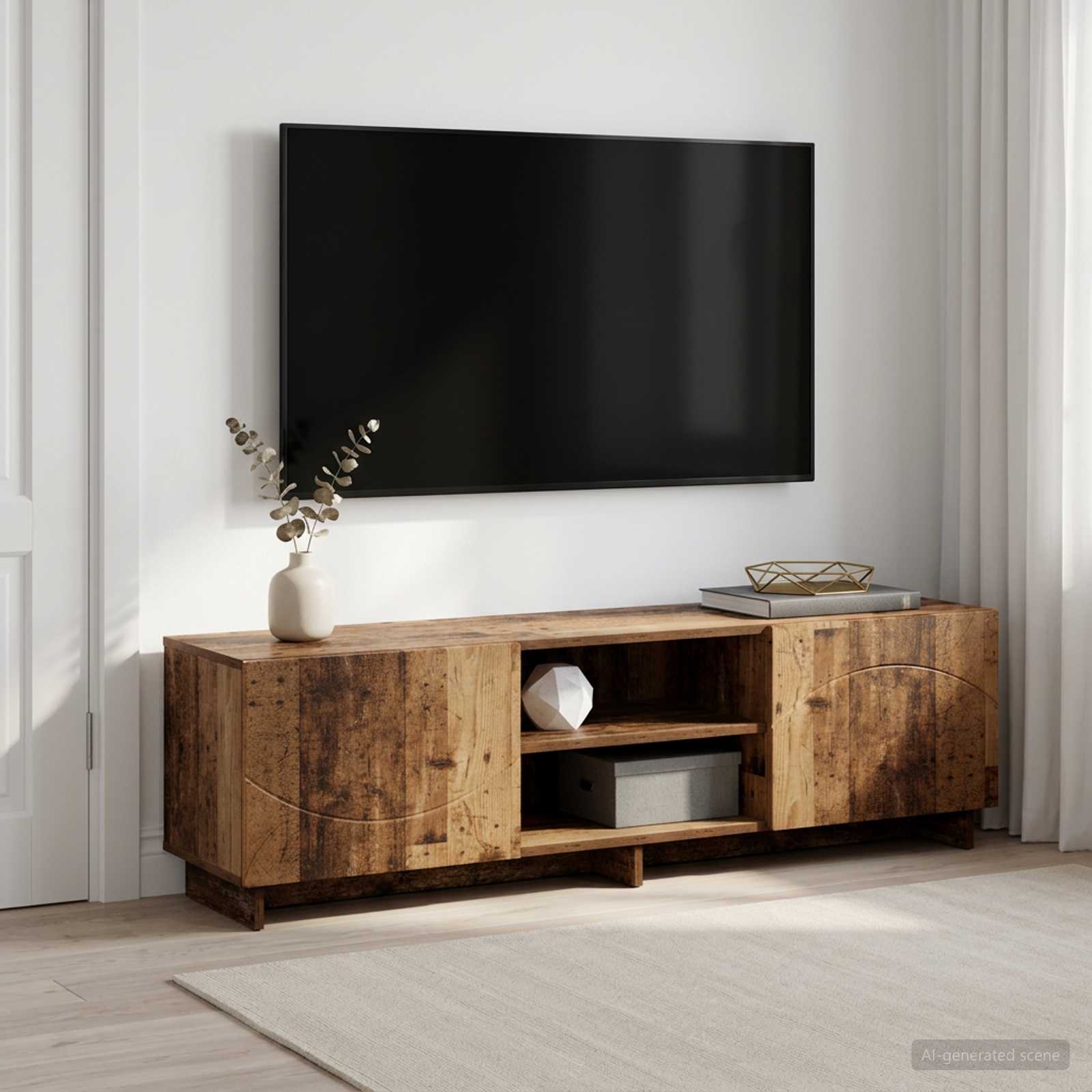 vidaXL Stół pod telewizor 140 x 34,5 x 40 cm Stare drewno