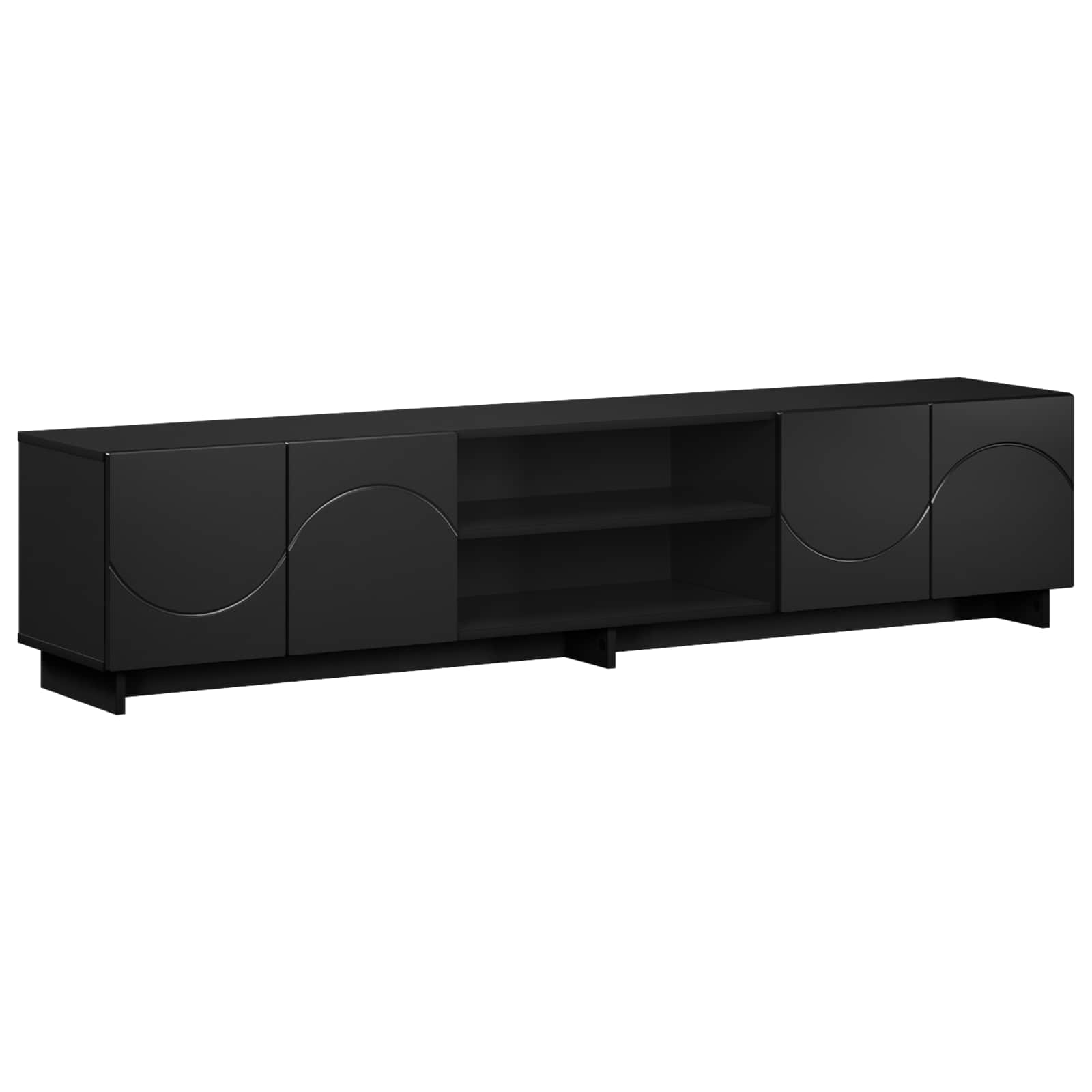 vidaXL Stół pod telewizor 180 x 34,5 x 40 cm Czarny