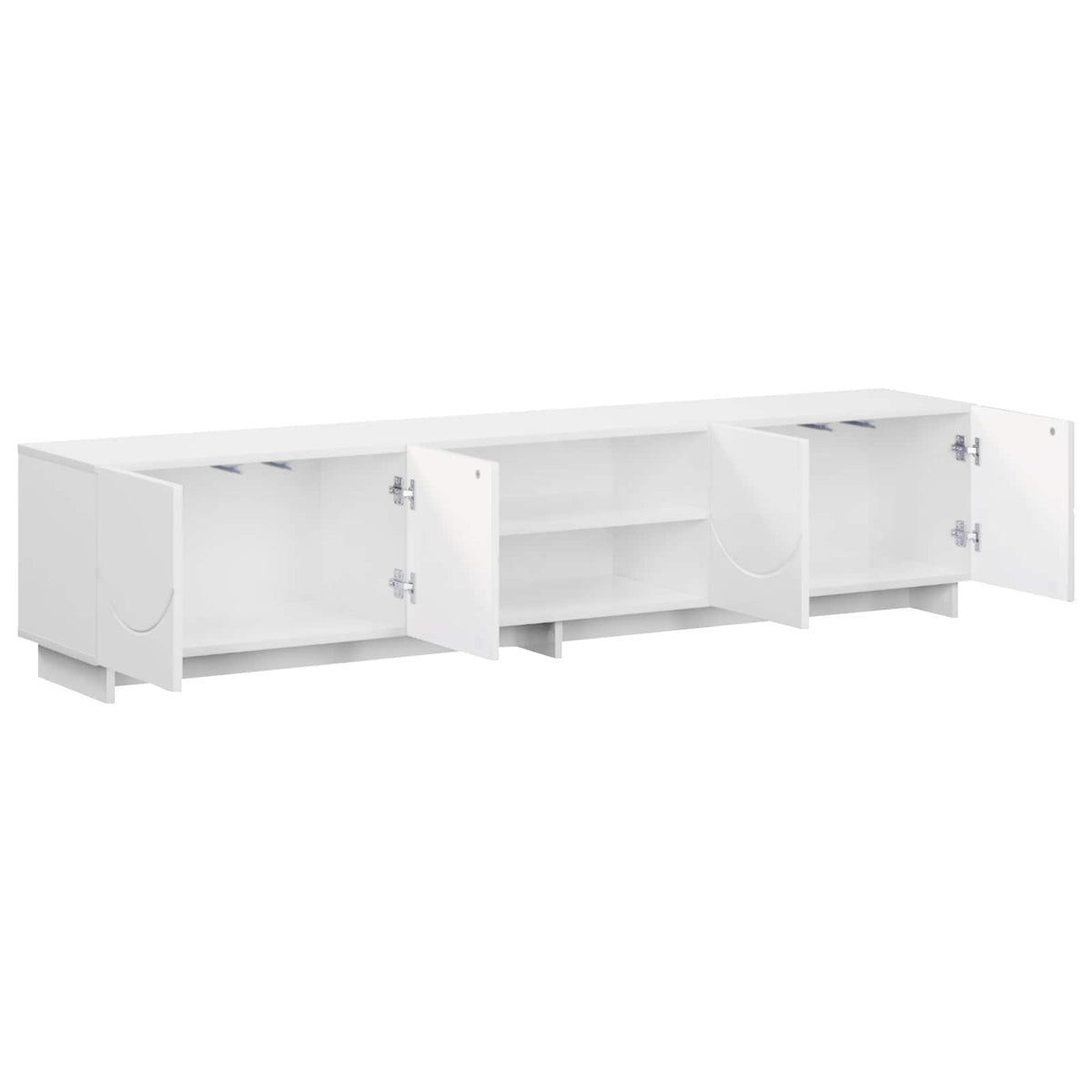 vidaXL Stół pod telewizor 180 x 34,5 x 40 cm Biały wysoki połysk