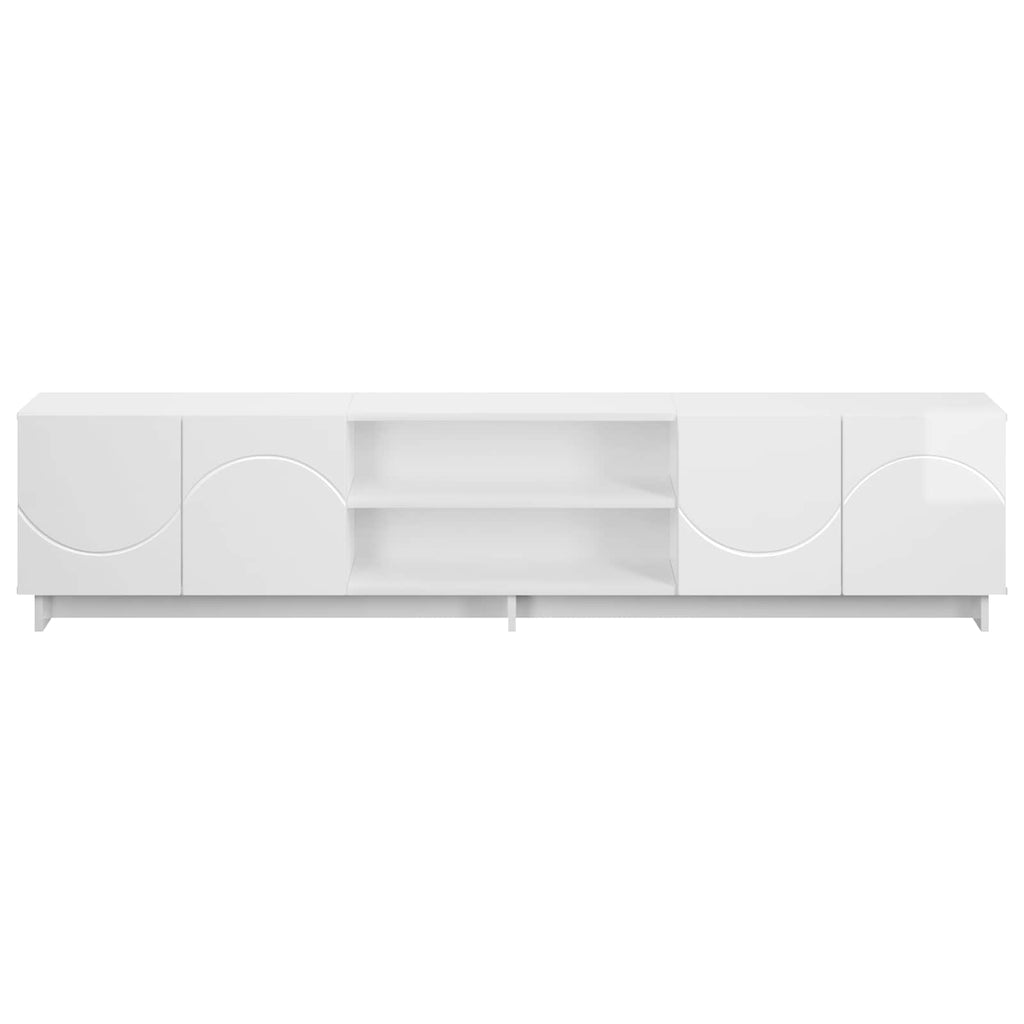 vidaXL Stół pod telewizor 180 x 34,5 x 40 cm Biały wysoki połysk
