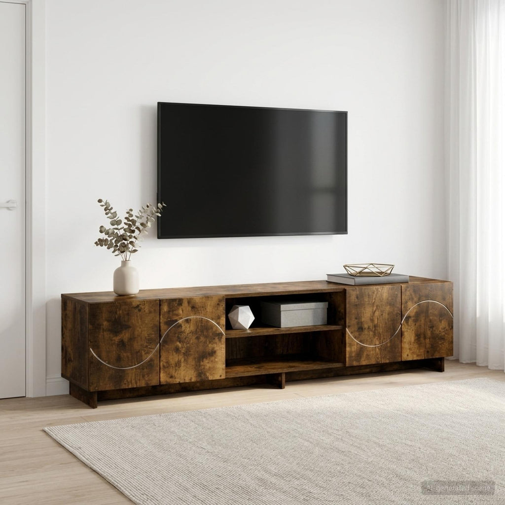 vidaXL Stół pod telewizor 180 x 34,5 x 40 cm Dąb wędzony