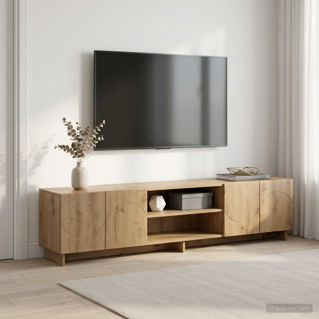 vidaXL Stół pod telewizor 180 x 34,5 x 40 cm Dąb artisan