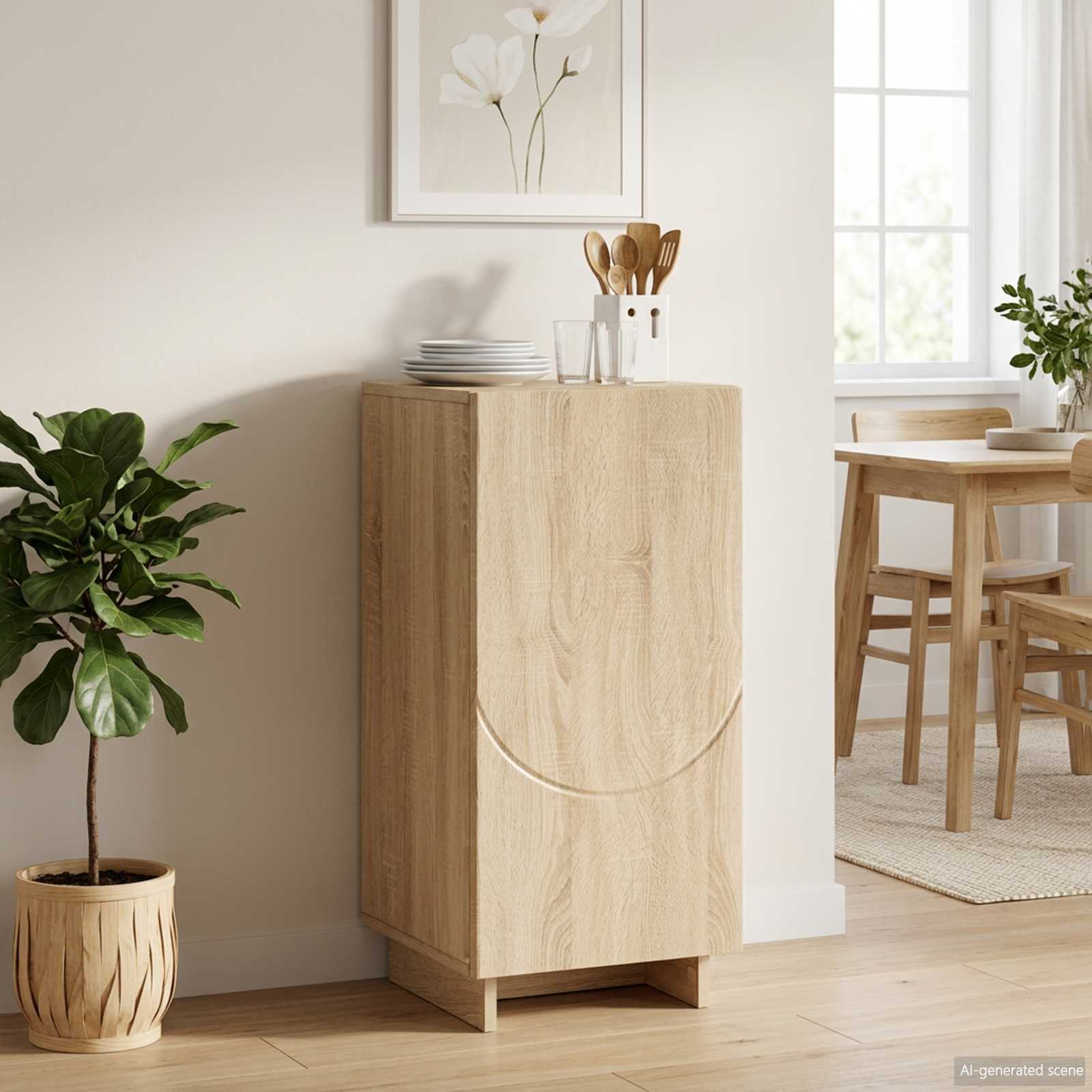 vidaXL Komoda dąb Sonoma 33,5 x 34,5 x 75 cm Drewno inżynieryjne