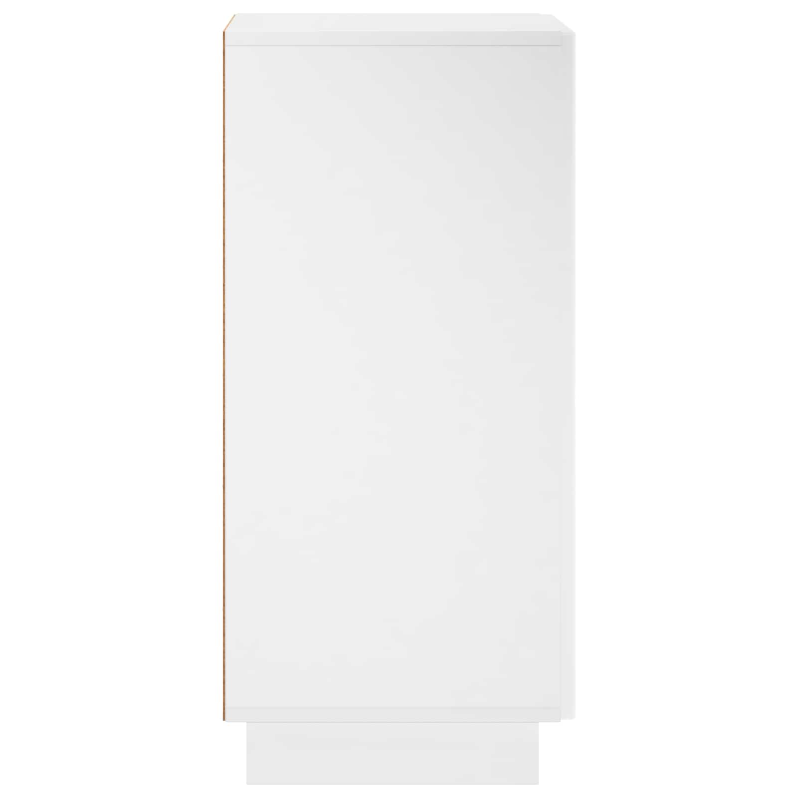 vidaXL Komoda Biały wysoki połysk 33,5 x 34,5 x 75 cm