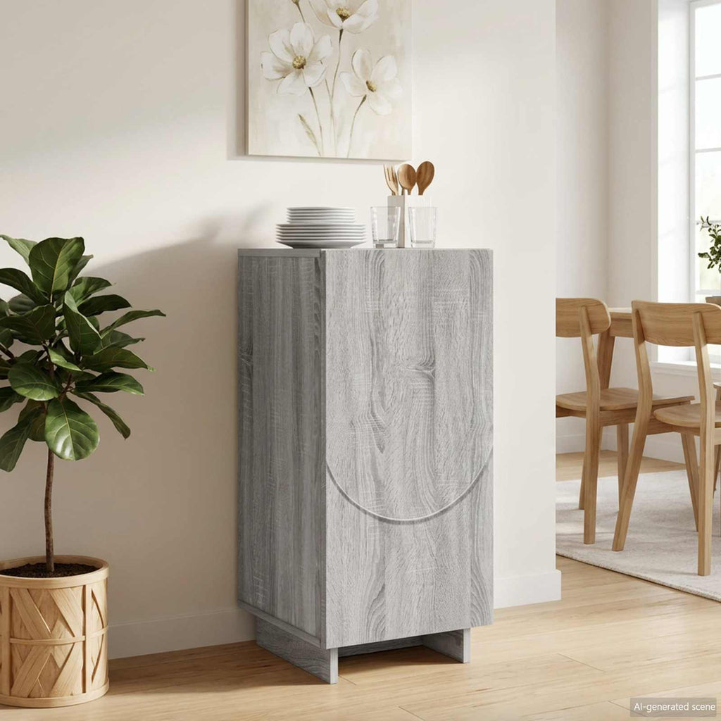 vidaXL Komoda Szary Sonoma 33,5 x 34,5 x 75 cm Drewno inżynieryjne