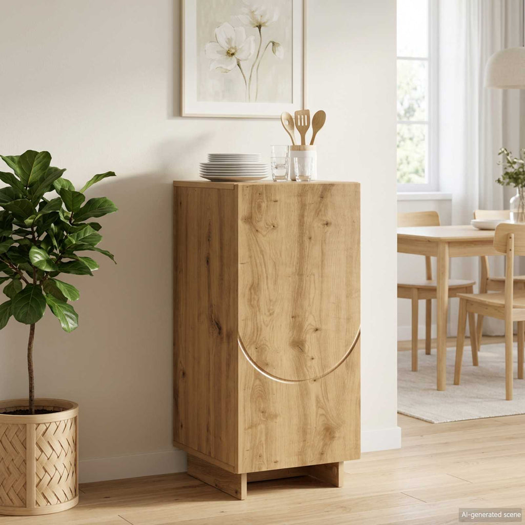 vidaXL Komoda Dąb artisan 33,5 x 34,5 x 75 cm Drewno inżynieryjne