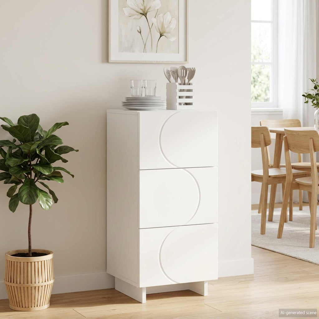 vidaXL Komoda Biały 33,5 x 34,5 x 75 cm Drewno inżynieryjne