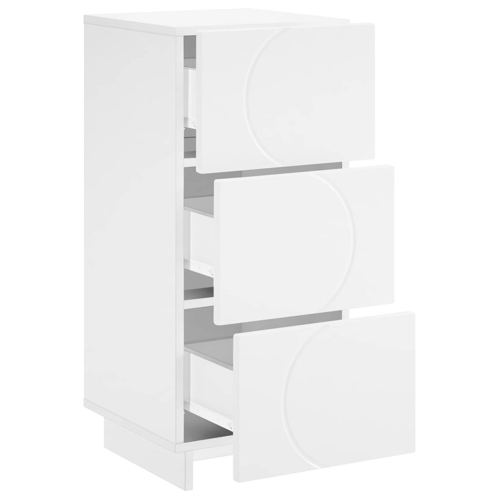 vidaXL Komoda Biały 33,5 x 34,5 x 75 cm Drewno inżynieryjne