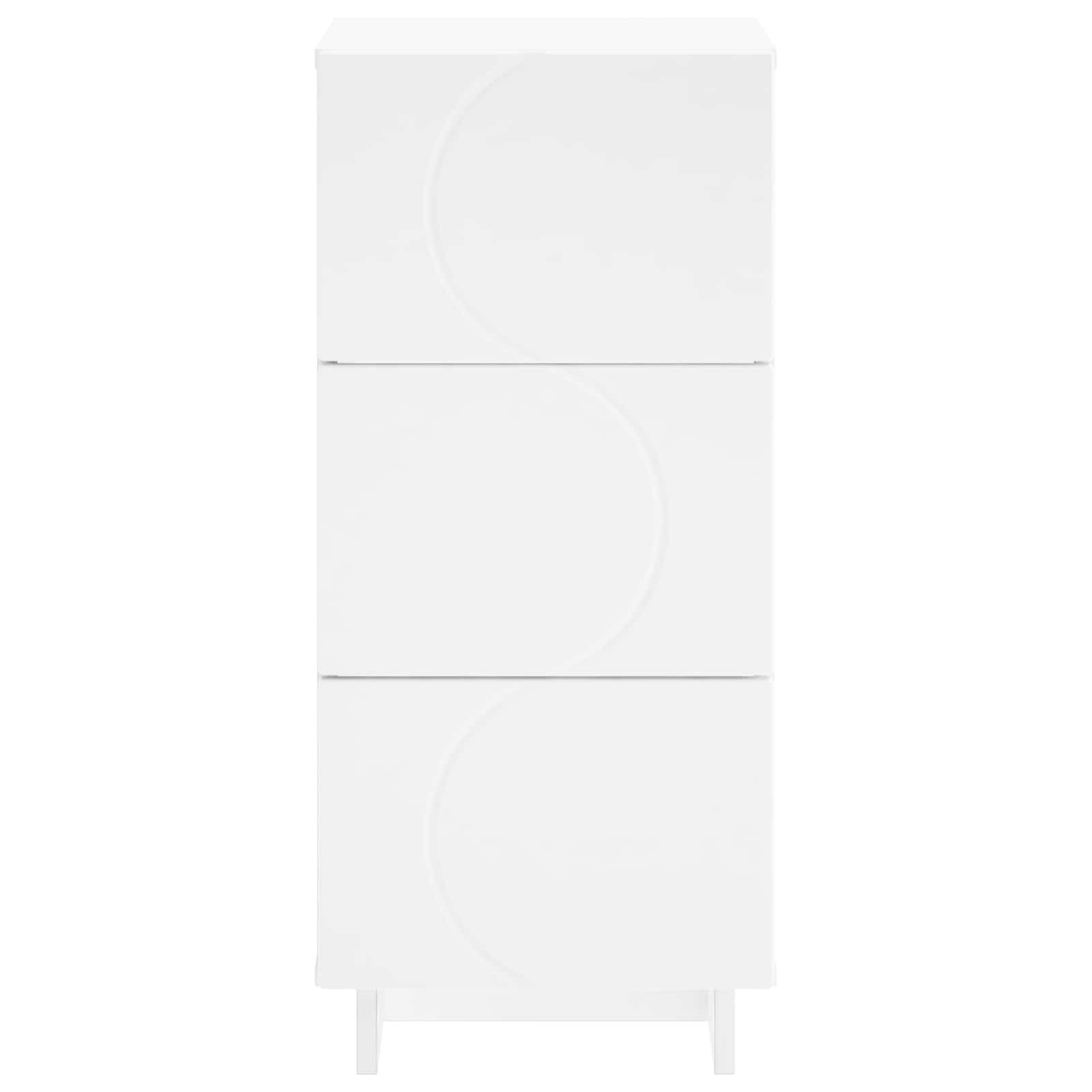 vidaXL Komoda Biały 33,5 x 34,5 x 75 cm Drewno inżynieryjne