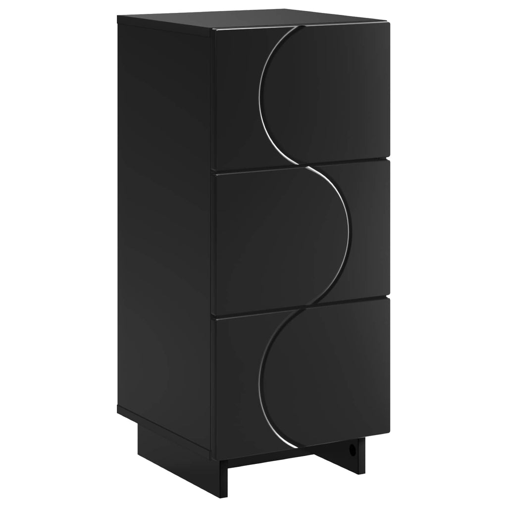 vidaXL Komoda Czarny 33,5 x 34,5 x 75 cm Drewno inżynieryjne