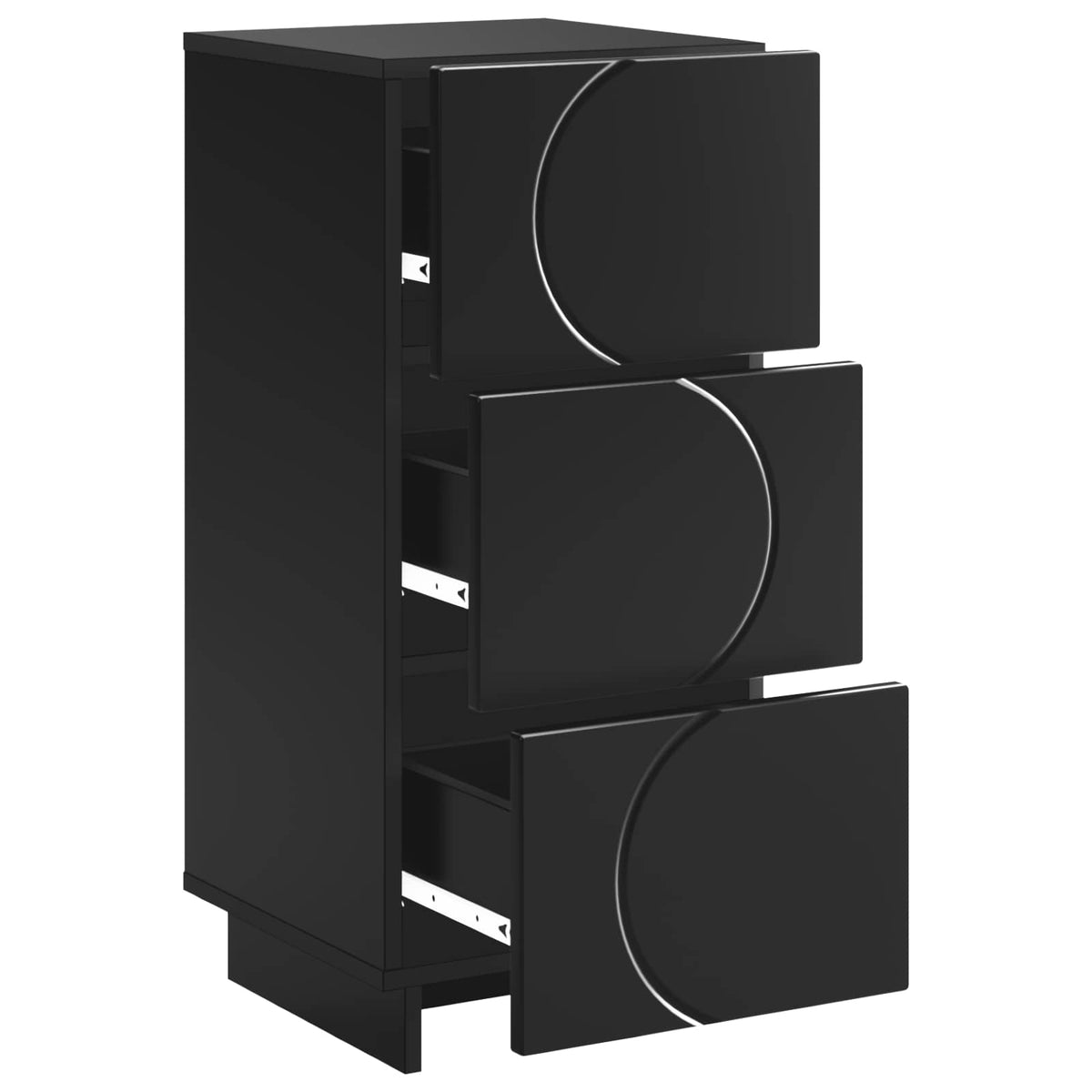 vidaXL Komoda Czarny 33,5 x 34,5 x 75 cm Drewno inżynieryjne